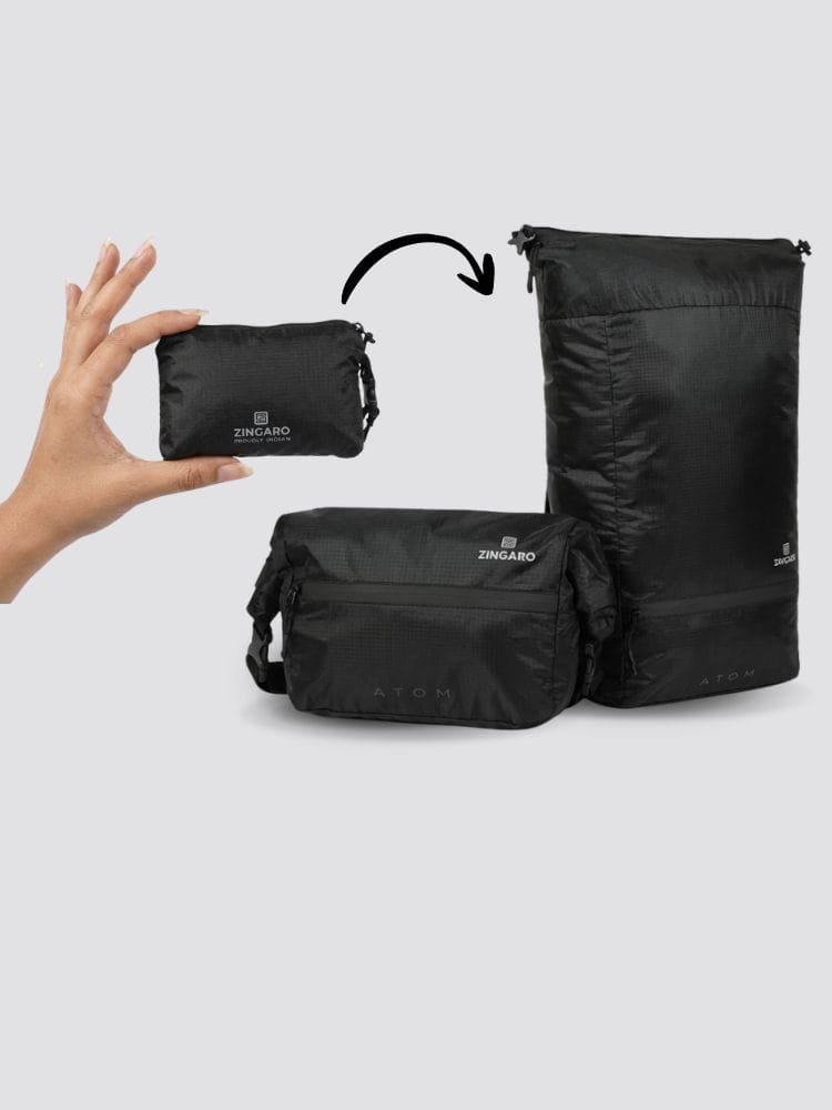 Zingaro waterproof convertible travel backpack for travel college gym for men women