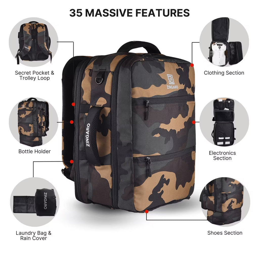 Army travel backpack main features