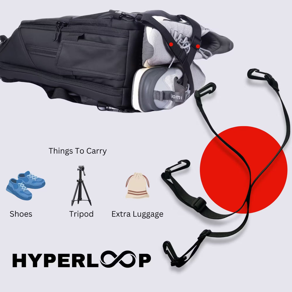 Hyperloops for shoes tripod extra luggage