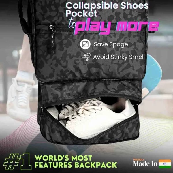Zingaro Backpack-With 35 massive feature- Best travel backpack in India with mutliple compartments- Best travel backpack in India with clothing- electronics-shoes compartment- Travel backpack in India with multiple features- Best travel backpack in India with clothing compartment at best price-Travel backpack with shoes compartment