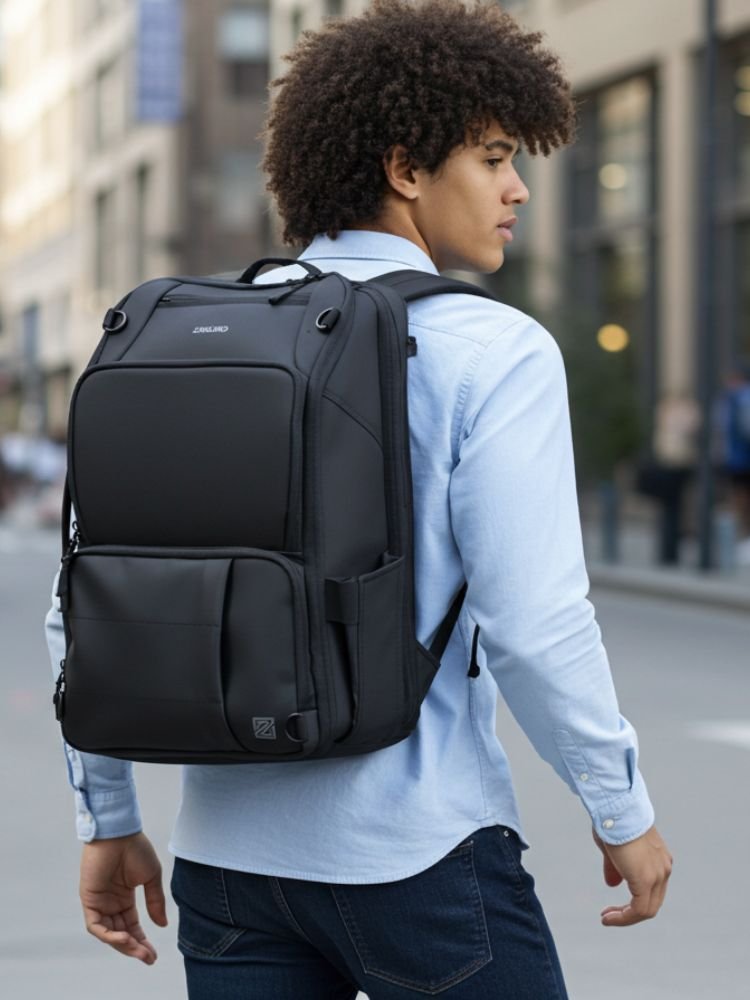 Zingaro waterproof adaptpro travel laptop backpack with clothing and laptop compartment for office laptop and travel with 17inch and 15inch laptop compartment