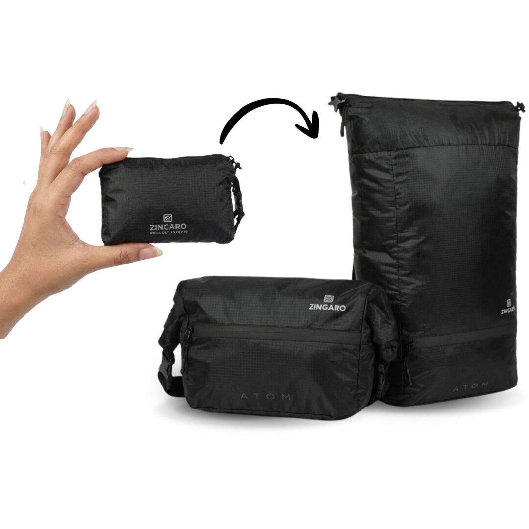 Zingaro convertible innovative waterproof travel backpack to fanny pack waist bag for men women