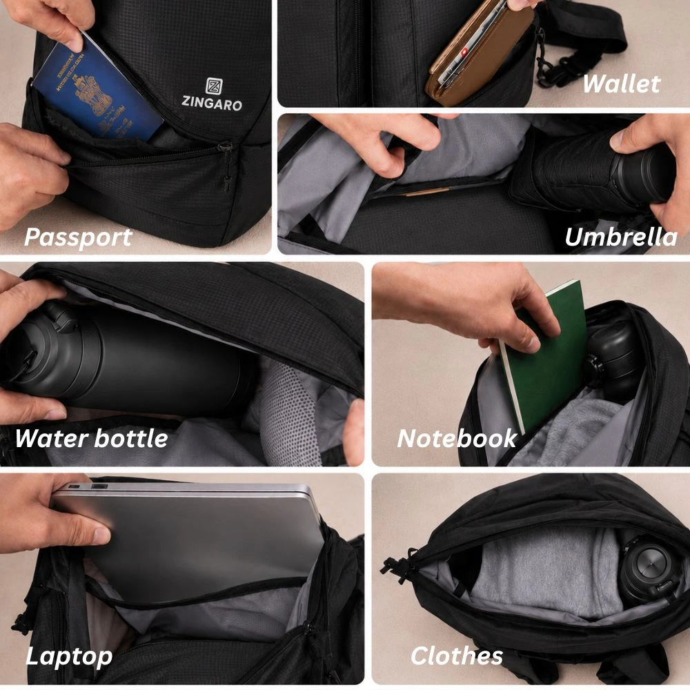 Zingaro small travel hiking daypack with multiple pockets under 2000
