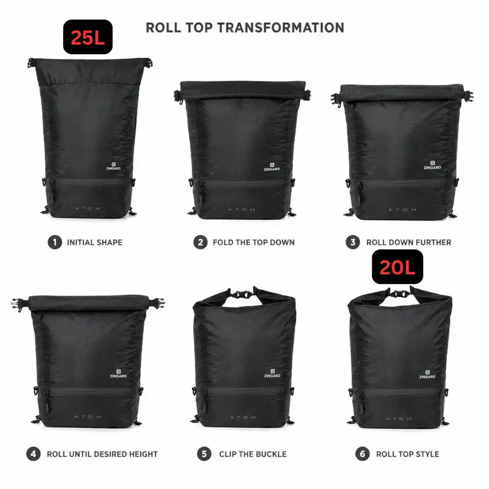 Zingaro atom compact small travel mini rucksack
