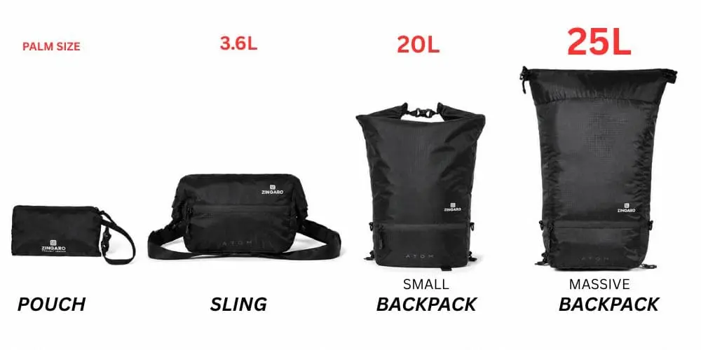 Zingaro atom small mini backpack for travel